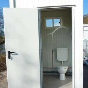 Mini Sanitärcontainer Toilette – kompakte WC-Kabine mit Waschbecken